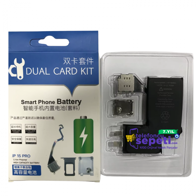 İphone 15 pro Esim Batarya - Kesik Batarya (Toplama Cihazlar için batarya) İphone 15 pro Esim Batarya - Kesik Batarya (Toplama Cihazlar için batarya)