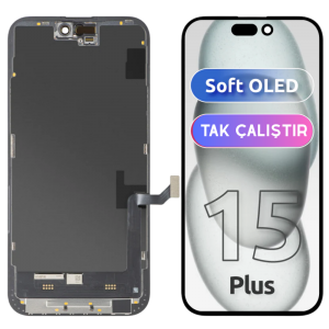 İphone 15 Plus için Soft Oled Ekran Dokunmatik Tak Çalıştır Ekran