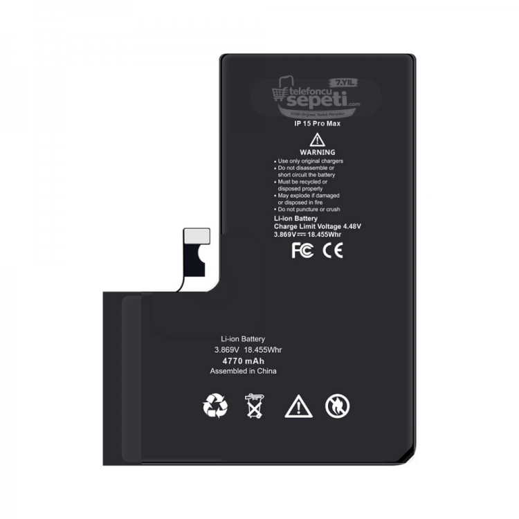 Apple iphone 15 Pro Max Servis Batarya Pil Orijinal Ürün ( Ayarlarda Orijinal Yazar)