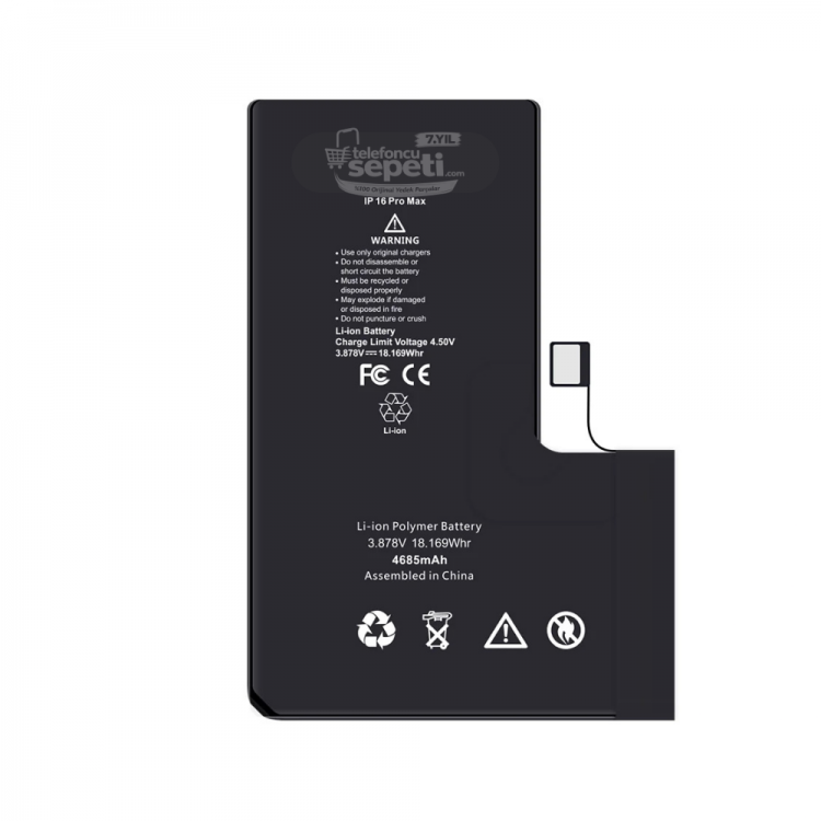 Apple iphone 16 Pro Max Servis Batarya Pil Orijinal Ürün ( Ayarlarda Orijinal Yazar)