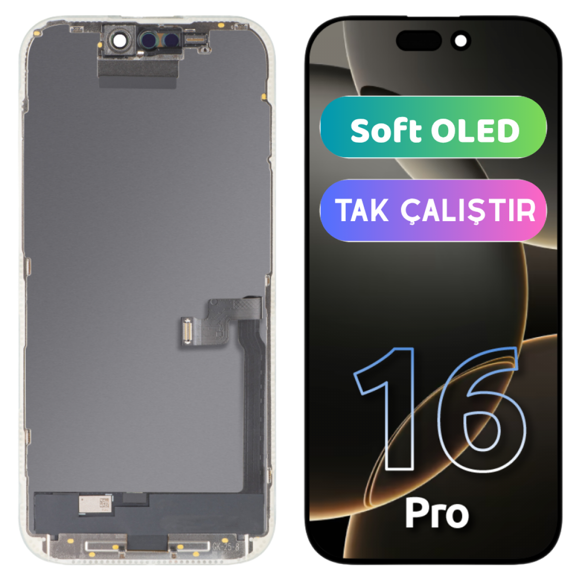 İphone 16 Pro için Soft Oled Ekran Dokunmatik Tak Çalıştır Ürün