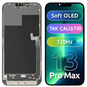 İphone 13 Pro Max için Soft Oled Ekran Dokunmatik Tak Çalıştır Ekran