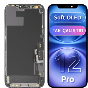 İphone 12 için Ekran Dokunmatik Soft Oled Tak Çalıştır Ekran