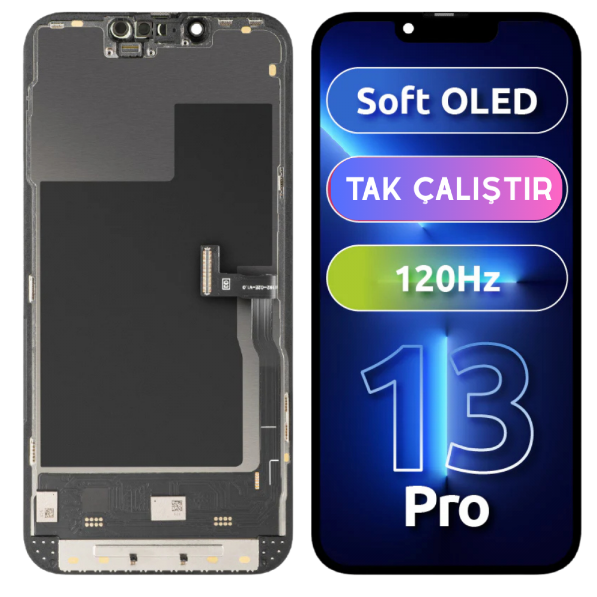 İphone 13 Pro için Soft Oled Ekran Dokunmatik Tak Çalıştır Ekran