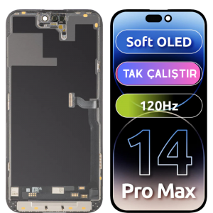 İphone 14 Pro Max için Soft Oled Ekran Dokunmatik Tak Çalıştır Ekran