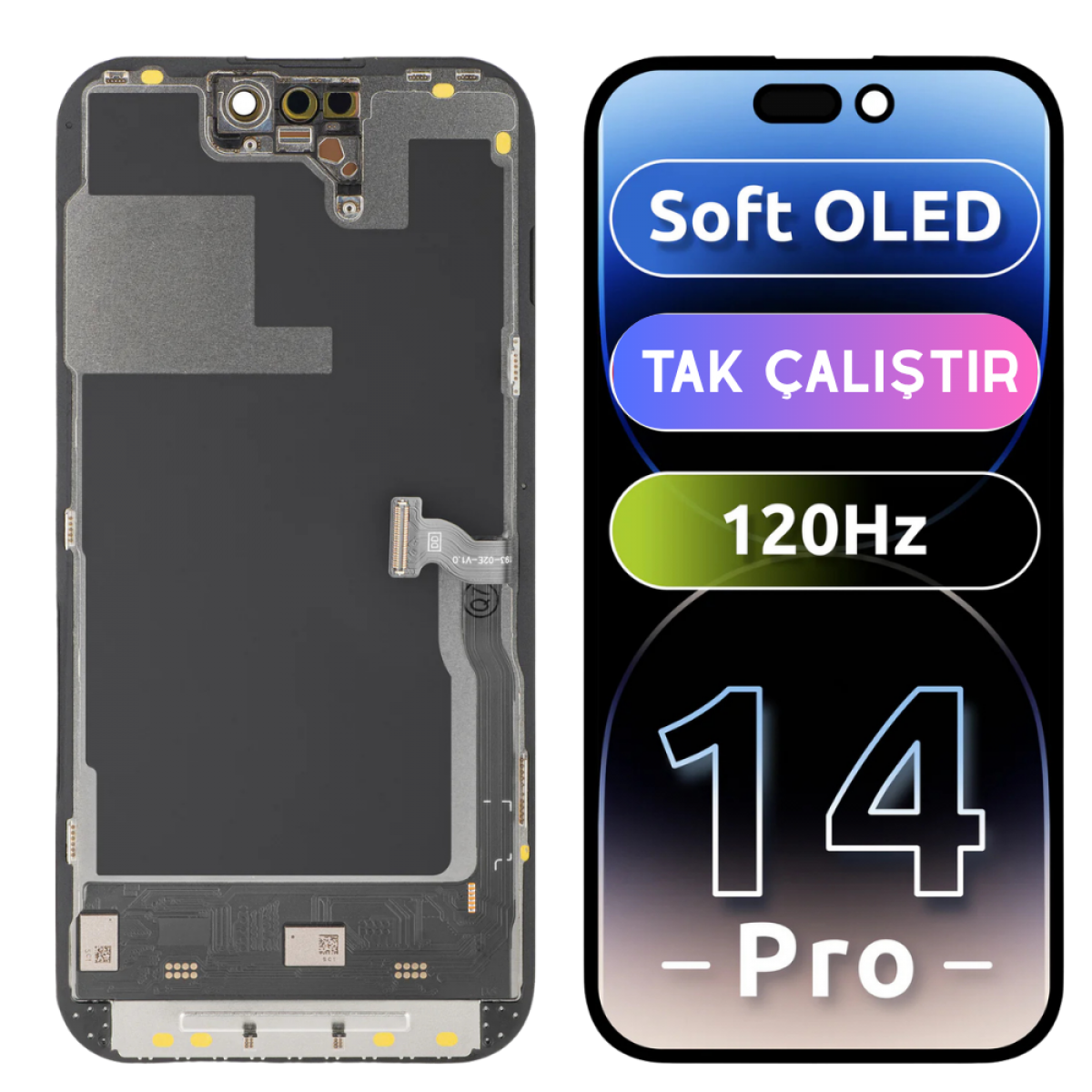 İphone 14 Pro için Soft Oled Ekran Dokunmatik Tak Çalıştır Ekran