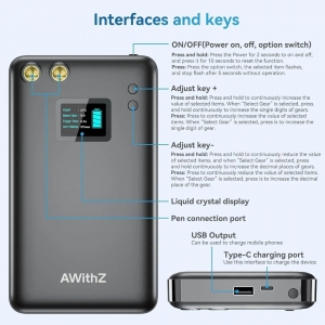 AWithZ U2 7500mAh Yüksek Güçlü Pil Punta Kaynak Makinesi Çift Kol