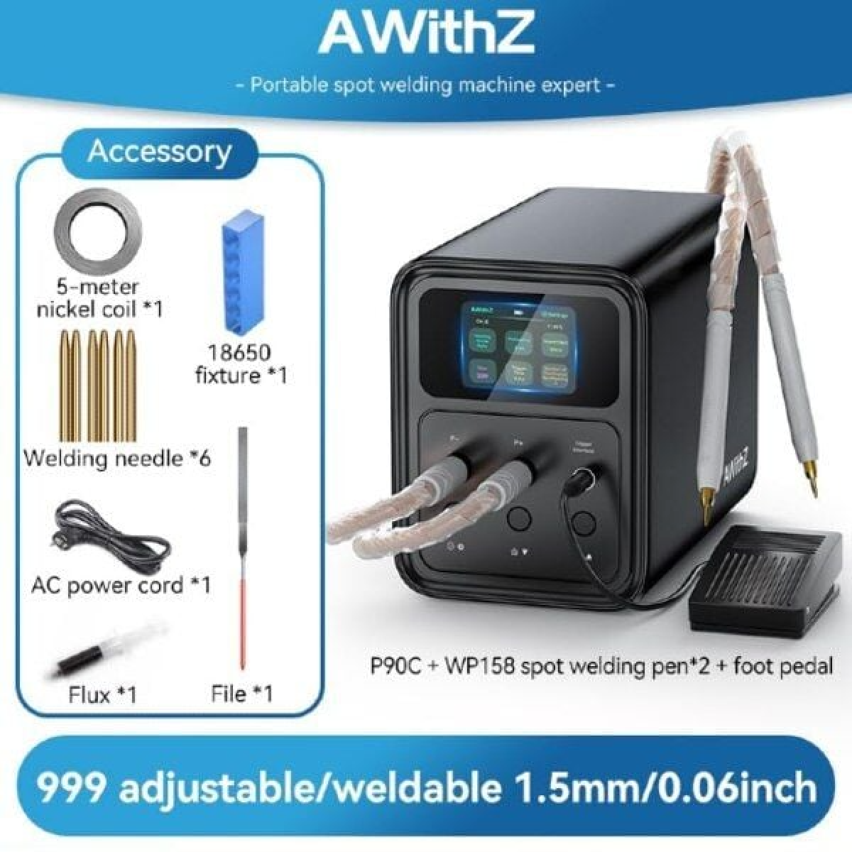 AWithZ P90C 56,8 KW Pil Punta Nokta Kaynak Makinesi