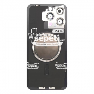 İphone 15 Pro Max Arka Kapak Beyaz Titanyum Full Set
