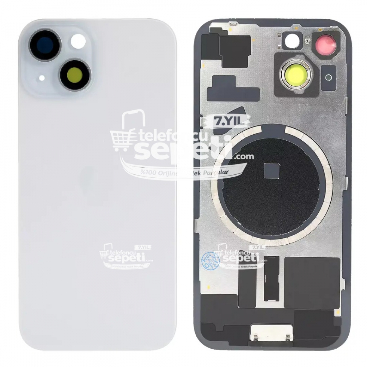 İphone 15 Plus Arka Kapak Beyaz Full Set