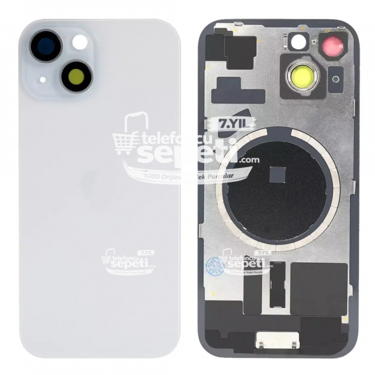 İphone 15 Plus Arka Kapak Beyaz Full Set
