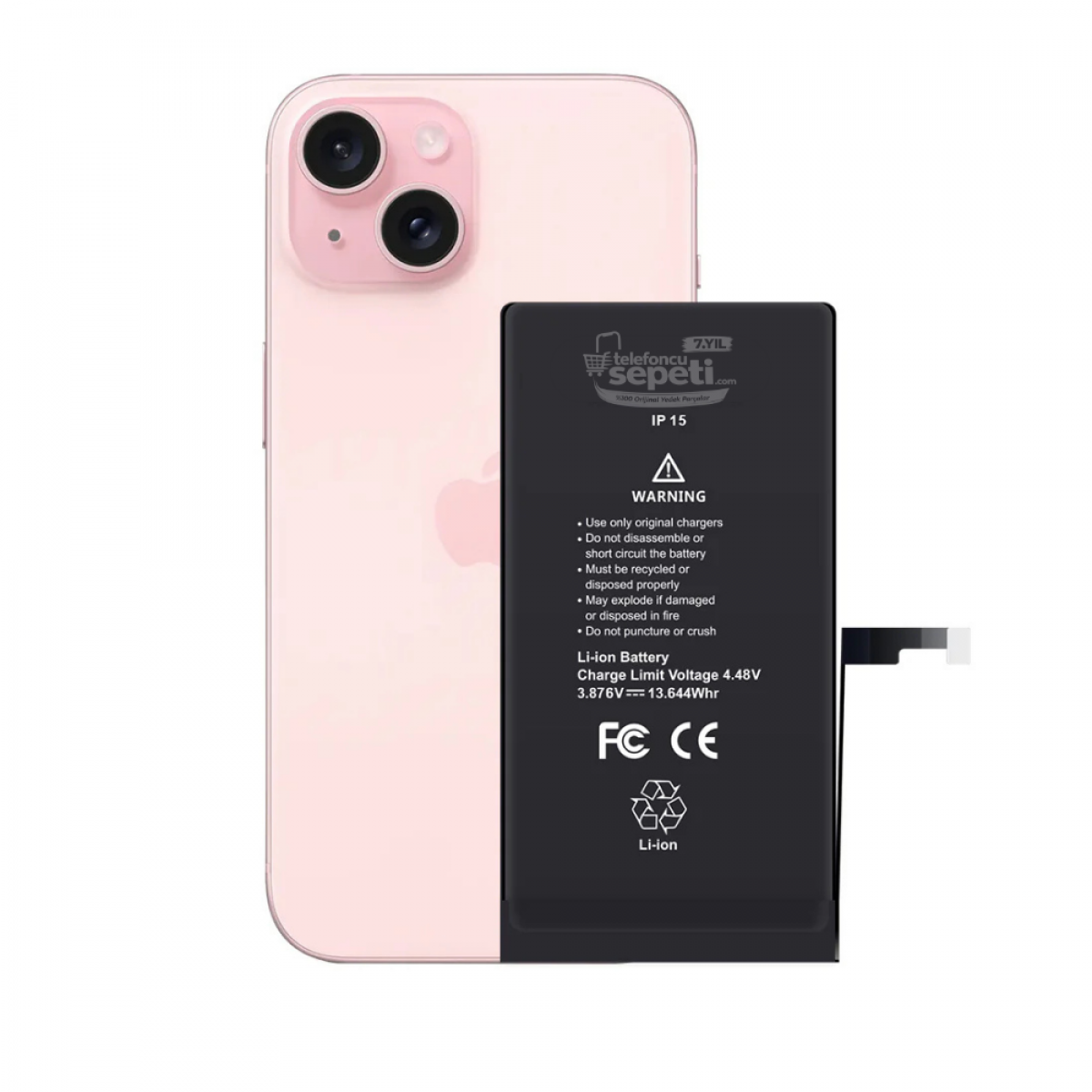 Apple iphone 15 Servis Batarya Pil Orijinal Ürün ( Ayarlarda Orijinal Yazar)