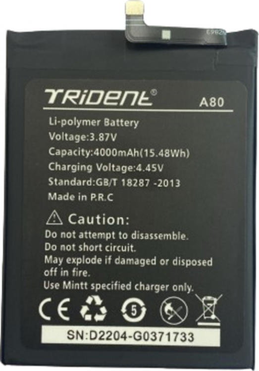 Trident A80 Batarya Pil Orjinal Mah Logosuz Ürün
