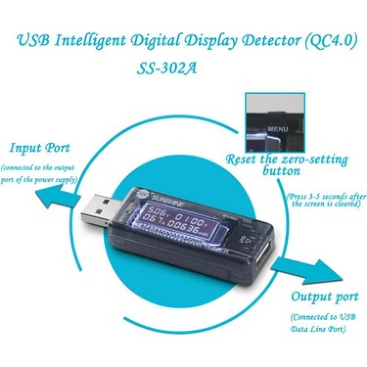 Sunshine Ss-302A Usb Voltaj Ölçücü