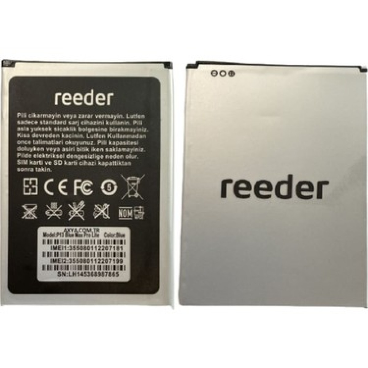 Reeder P13 BLUE MAX PRO LİTE 2022 Batarya Pil Orjinal Mah Logosuz Ürün