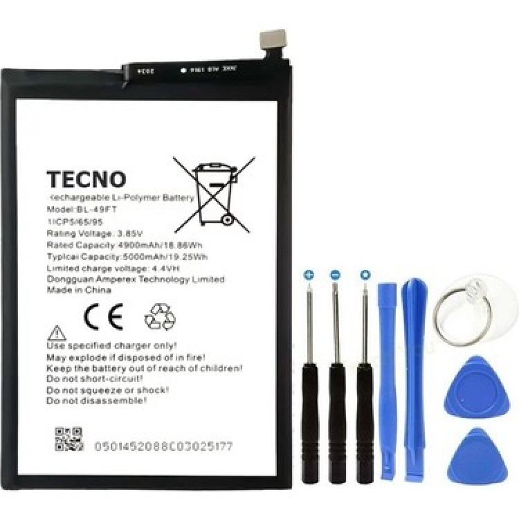 Tecno Spark 6 GO Batarya Pil Orjinal Mah Logosuz Ürün BL-49FT