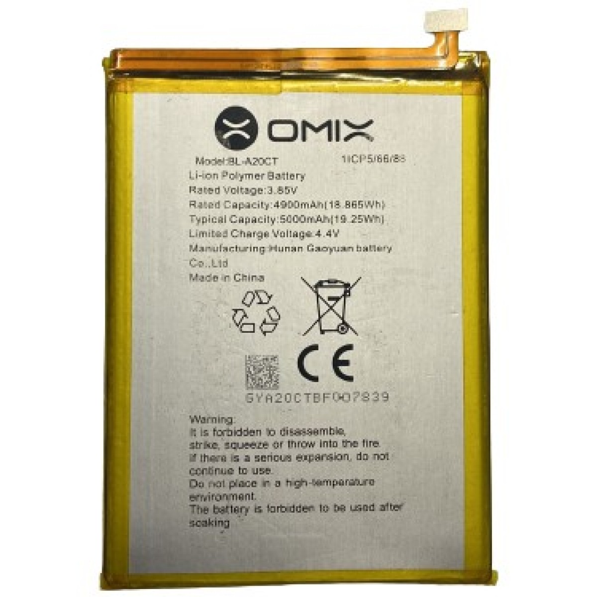 Omix X300 Batarya Pil Orjinal Mah Logosuz Ürün Omix X300 Batarya Pil Orjinal Mah Logosuz Ürün