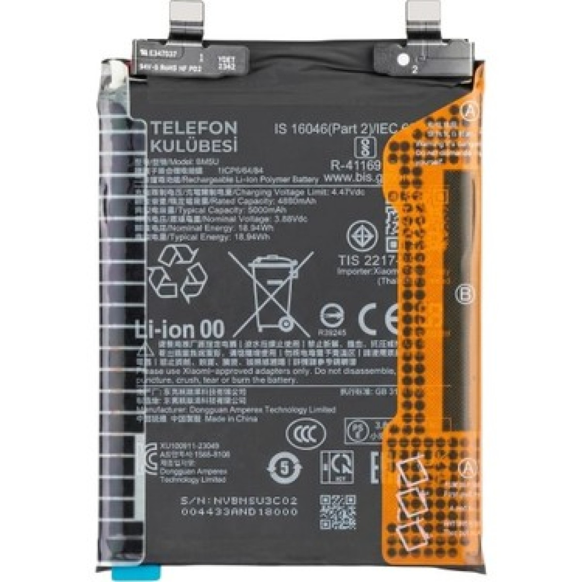 Xiaomi Redmi Note 13 PRO PLUS Batarya Pil Orjinal Mah Logosuz Ürün BM5U