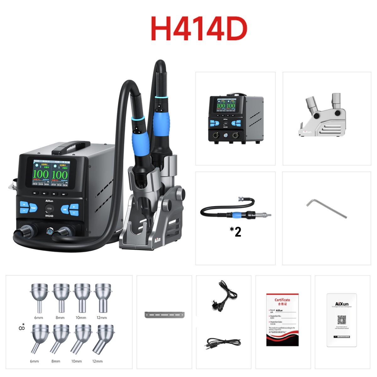 Aixun AX-H414D 1400W Çift Kollu Sıcak Hava