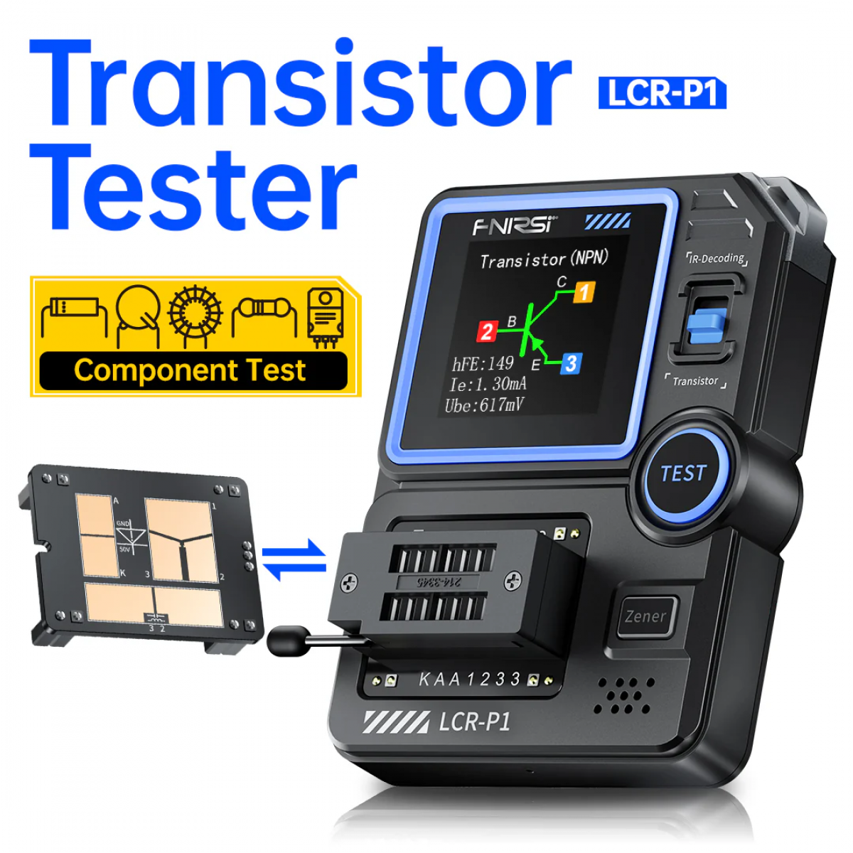 Fnirsi LCR-P1 Transistör Test Cihazı