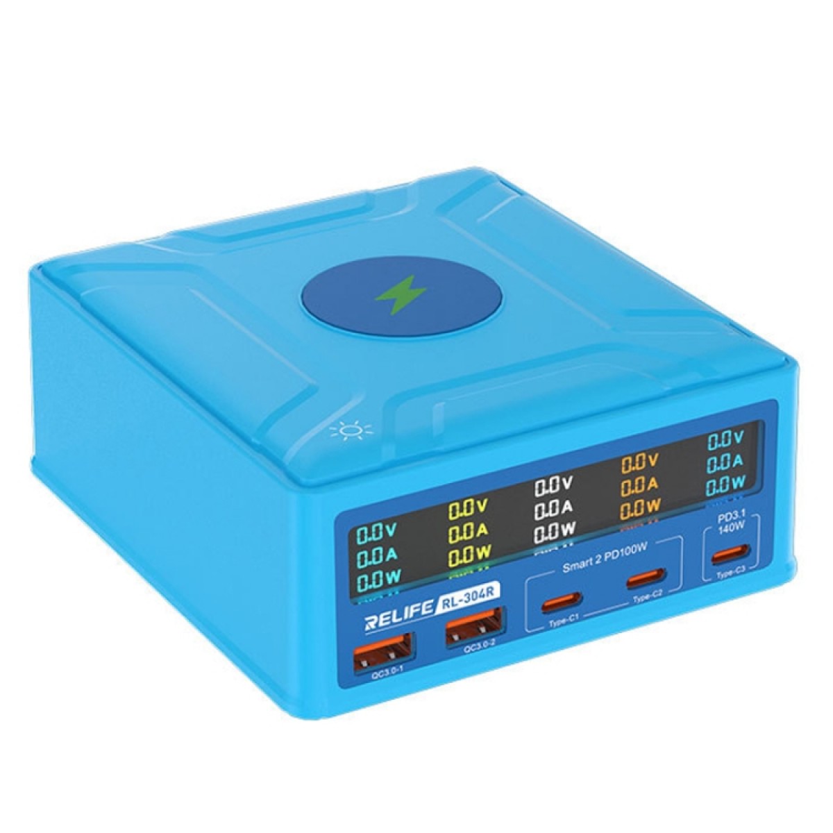 Relife Rl-304R 260W 5 Port Wireless Type-C Usb Charger Relife Rl-304R 260W 5 Port Wireless Type-C Usb Charger