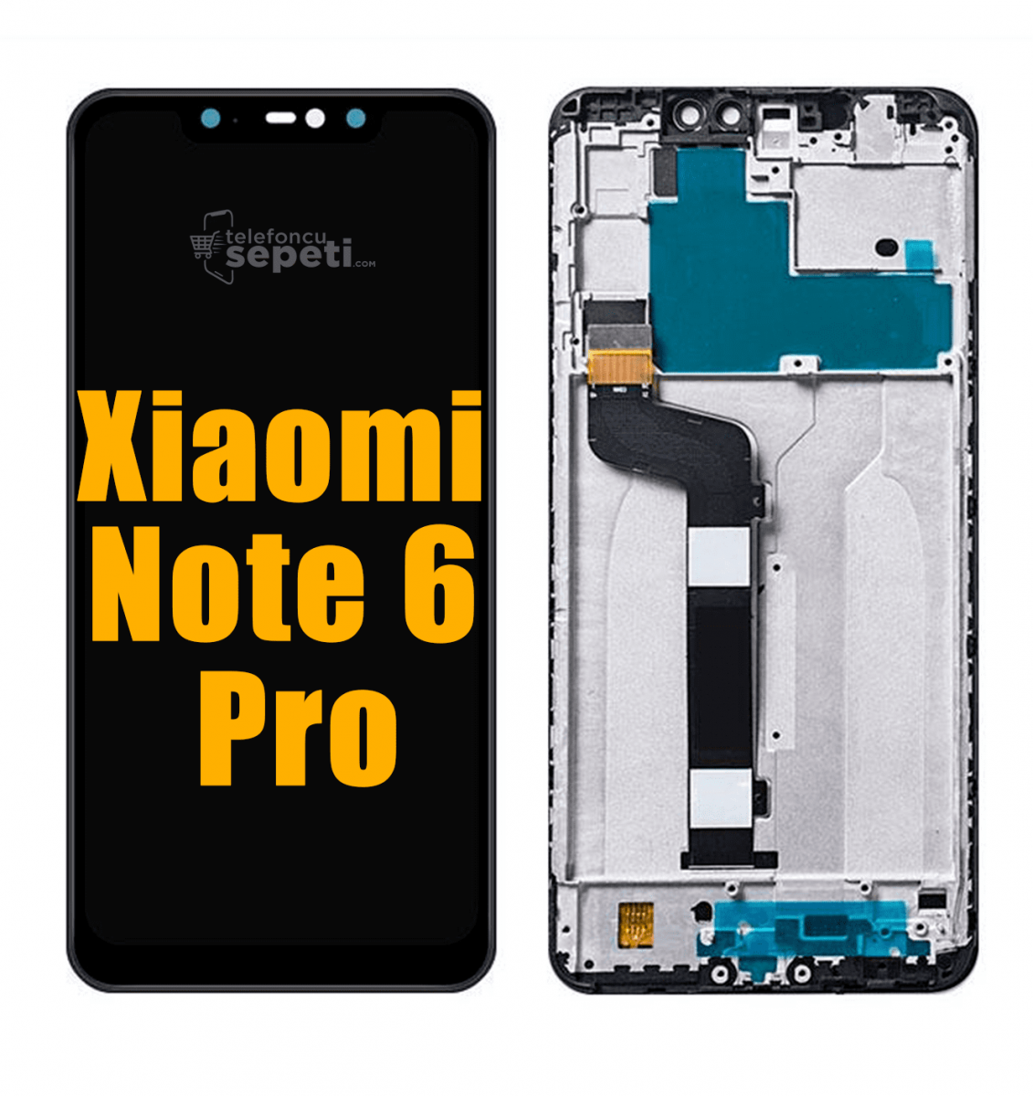 Xiaomi Redmi Note 6 Pro Ekran Dokunmatik Siyah Çıtalı A Plus Kalite