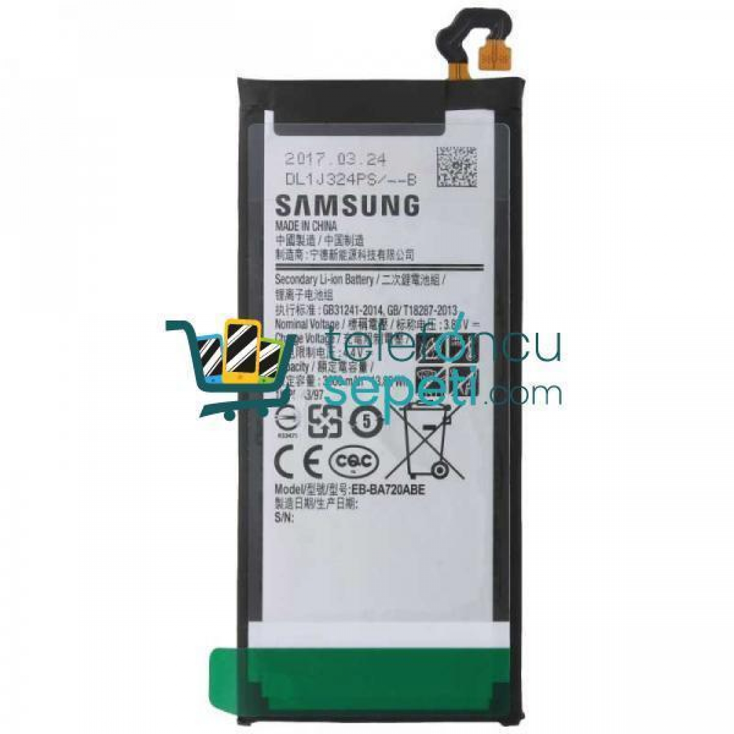 Samsung Galaxy A720 Batarya Pil Orjinal EB-BA720ABE