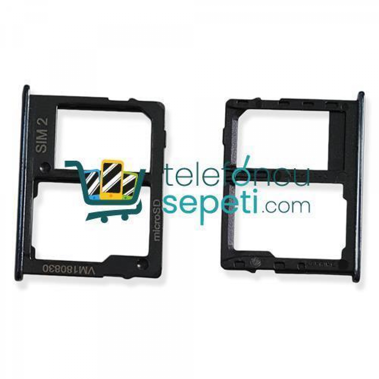 Samsung Galaxy J6 Plus J610 Sim Kart Tepsisi Siyah Çift