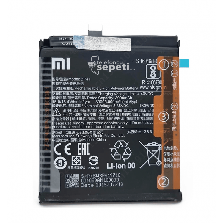 Xiaomi Mi 9T Pro Batarya Pil Orijinal BP41