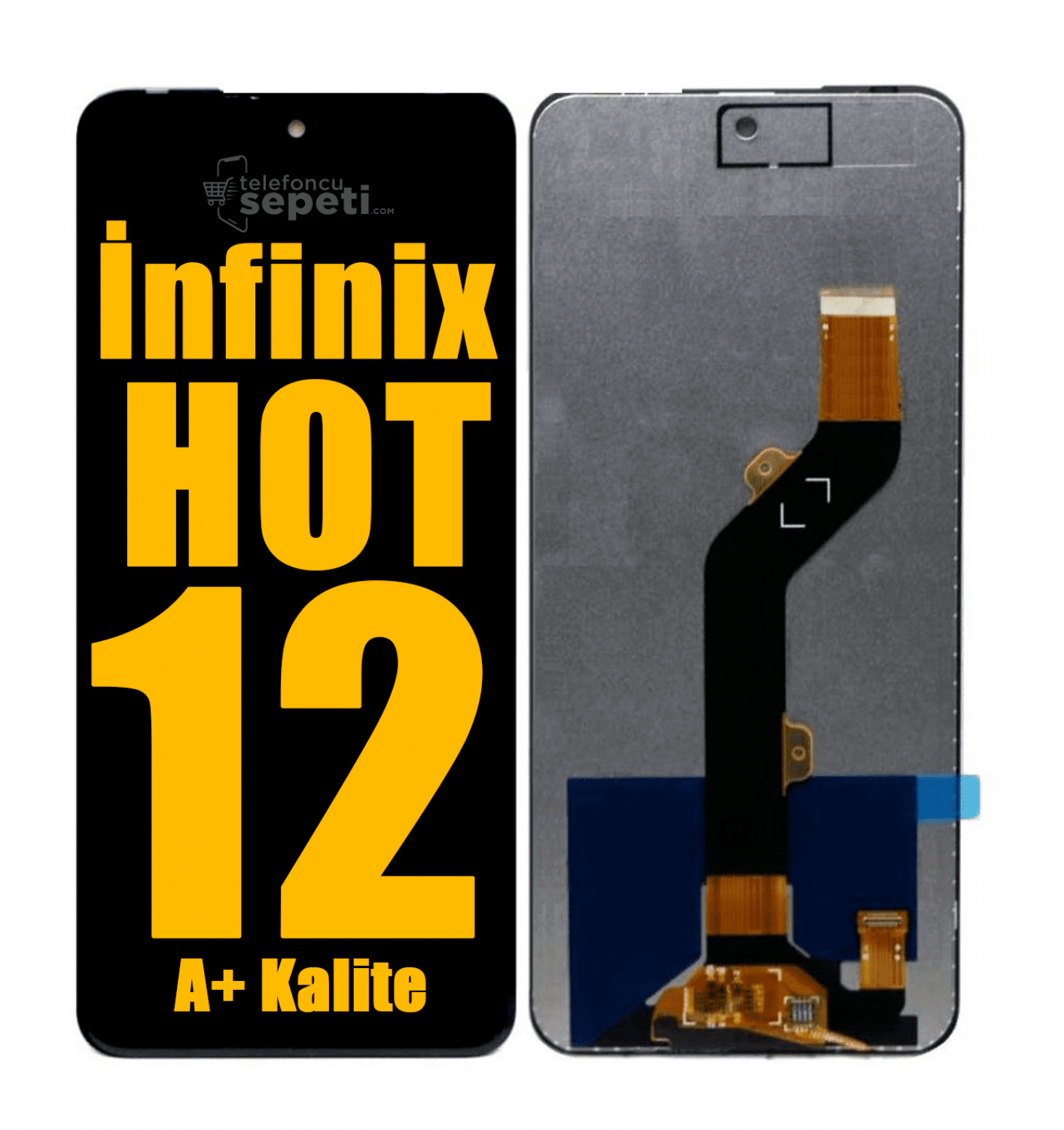 İnfinix Hot 12 Ekran Dokunmatik Siyah Çıtasız A Plus Kalite