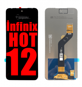 İnfinix Hot 12 Ekran Dokunmatik Siyah Çıtasız Orjinal