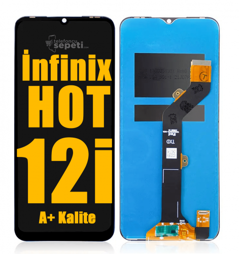 İnfinix Hot 12i Ekran Dokunmatik Siyah Çıtasız A Plus Kalite