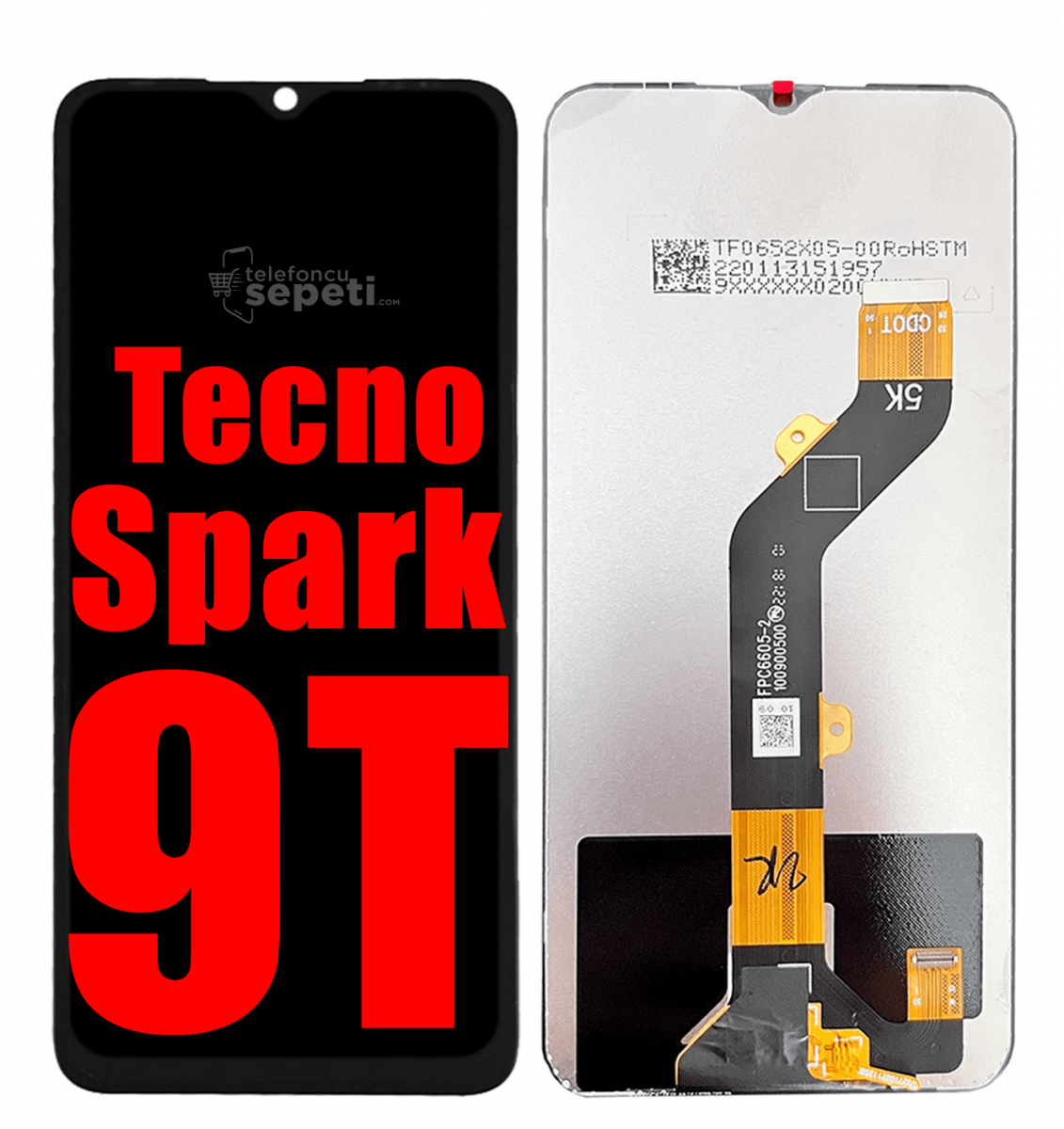 Tecno Spark 9T Ekran Dokunmatik Siyah Çıtasız Orjinal