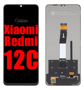 Xiaomi Redmi 12C Ekran Dokunmatik Siyah Çıtasız Orjinal