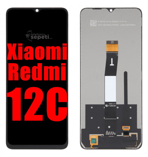 Xiaomi Redmi 12C Ekran Dokunmatik Siyah Çıtasız %100 Orijinal
