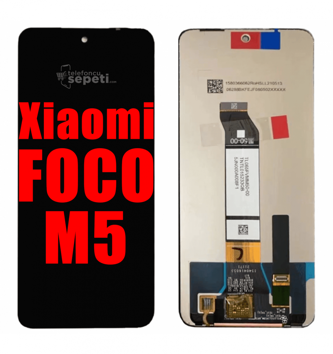 Xiaomi Poco M5 Ekran Dokunmatik Siyah Çıtasız Orjinal