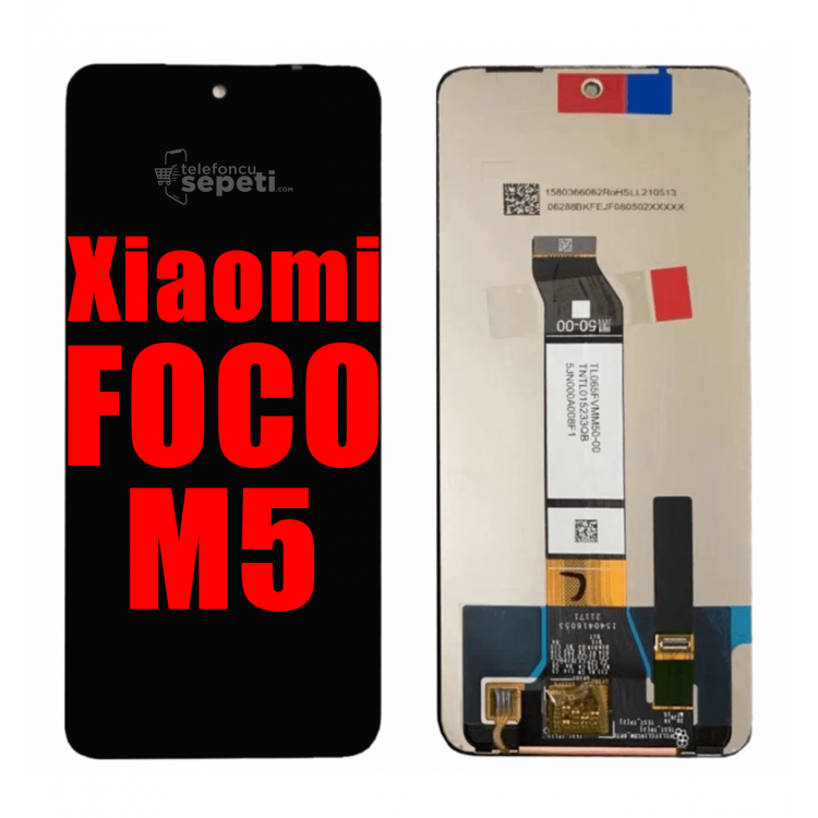 Xiaomi Poco M5 Ekran Dokunmatik Siyah Çıtasız Orjinal