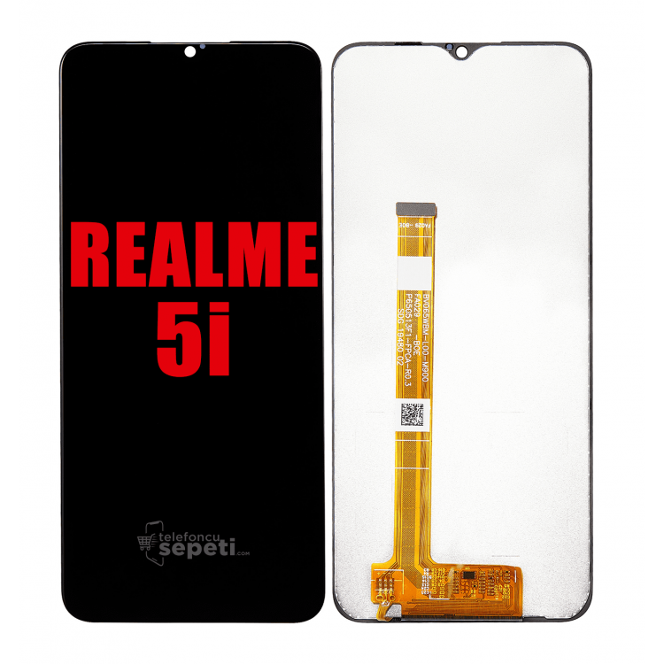 Realme 5i Ekran Dokunmatik Siyah Çıtasız Orjinal