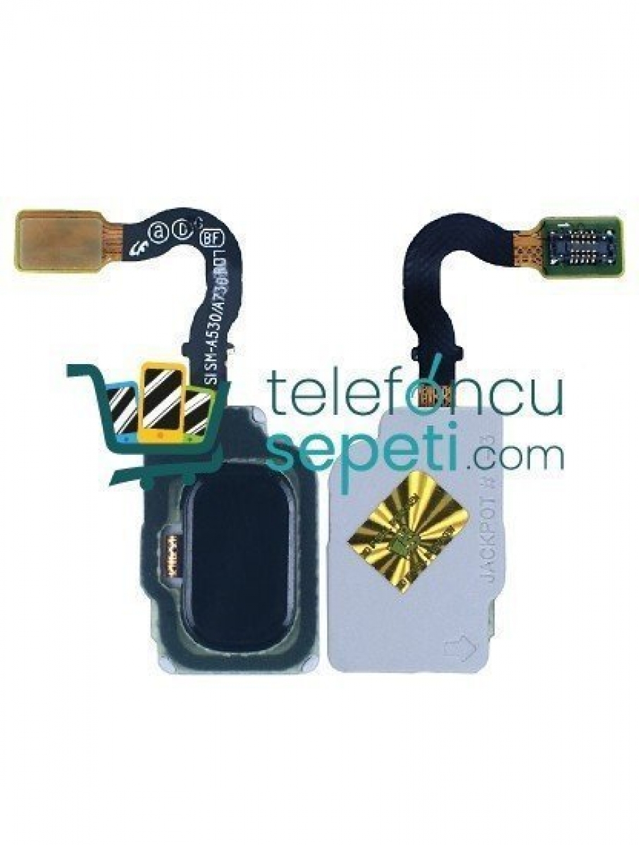 Samsung Galaxy A8 2018 A530 Home Parmak Okuyucu Filmi Siyah