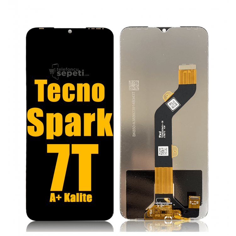 Tecno Spark 7T Ekran Dokunmatik Siyah Çıtasız A Plus Kalite