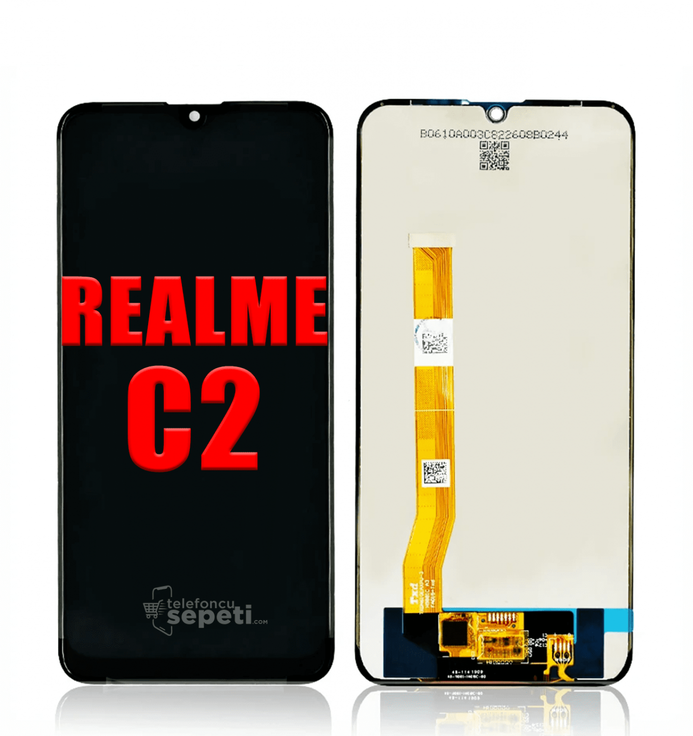 Realme C2 Ekran Dokunmatik Siyah Çıtasız Orjinal Realme C2 Ekran Dokunmatik Siyah Çıtasız Orjinal