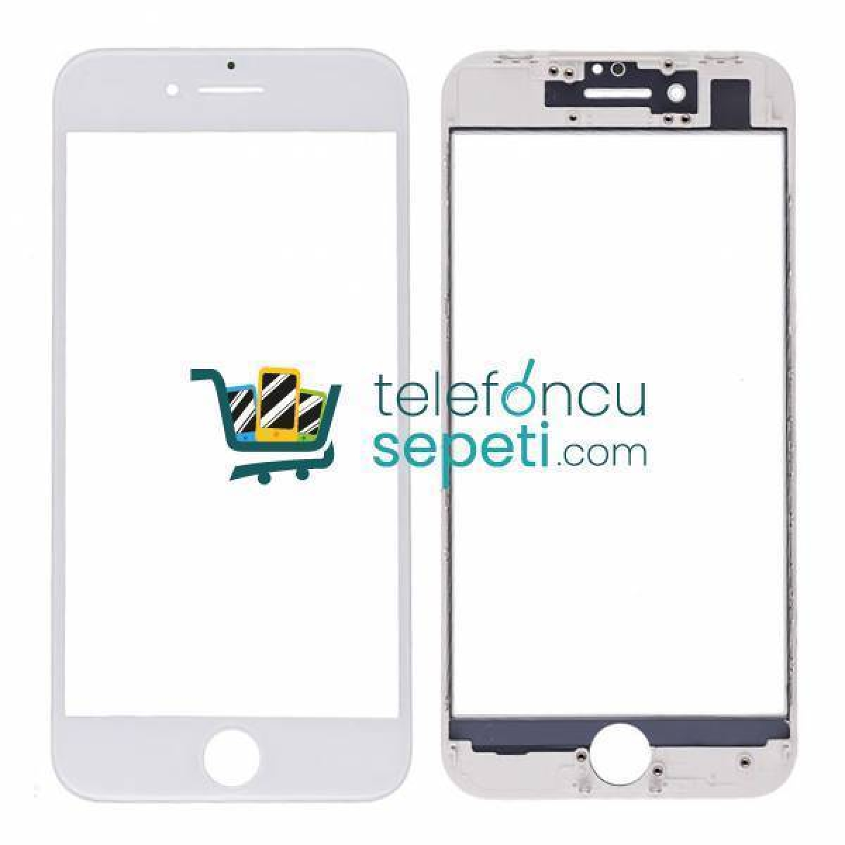 iPhone 8 Lens Ocalı Çıtalı Polarizeli Beyaz