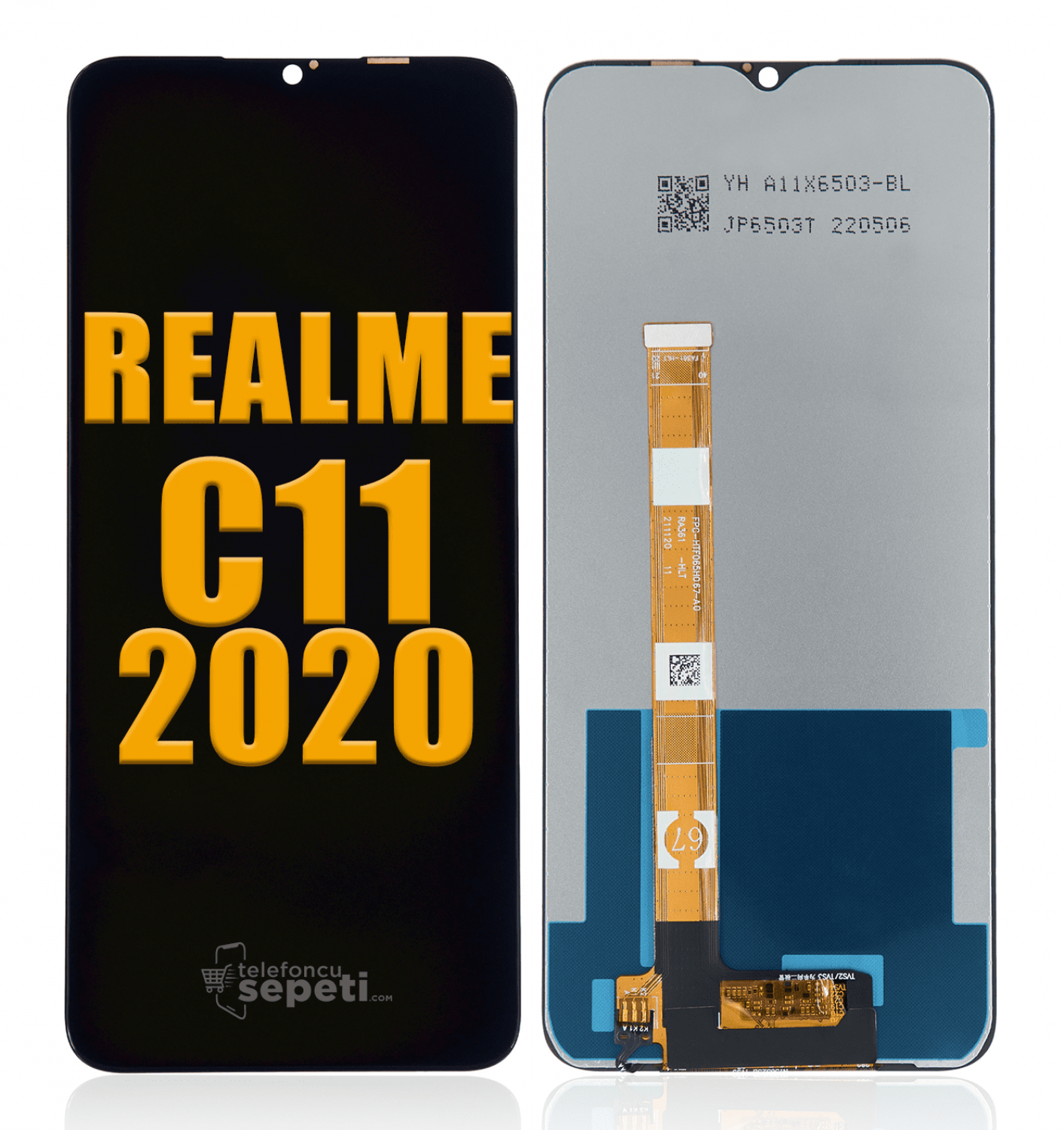 Realme C11 2020 Ekran Dokunmatik Siyah Çıtasız %100 Birebir Ürün
