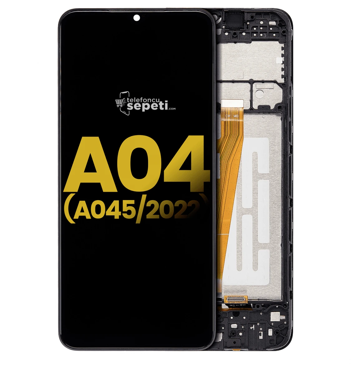 Samsung Galaxy A04 A045 Ekran Dokunmatik Siyah Çıtalı Orijinal - new001