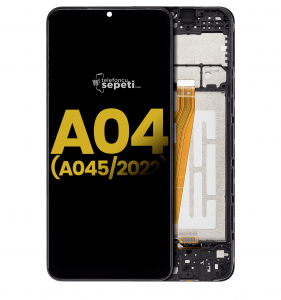 Samsung Galaxy A04 A045 Ekran Dokunmatik Siyah Çıtalı Orijinal