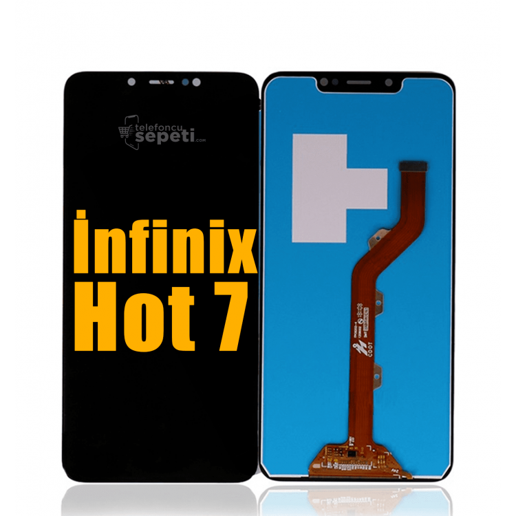 Infinix Hot 7 Ekran Dokunmatik Siyah Çıtasız A Plus Kalite