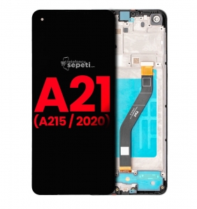 Samsung Galaxy A21 A215 Ekran Dokunmatik Siyah Çıtalı %100 Orijinal