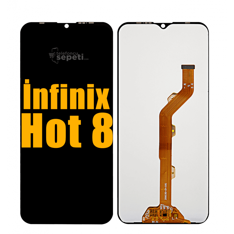Infinix Hot 8 Ekran Dokunmatik Siyah Çıtasız A Plus Kalite