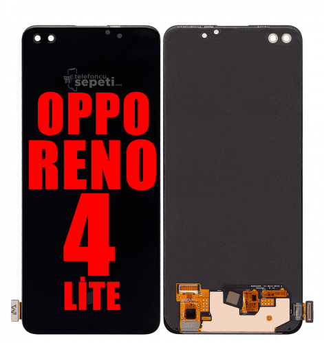 Oppo Reno 4 Lite Ekran Dokunmatik Siyah Çıtasız %100 Oled