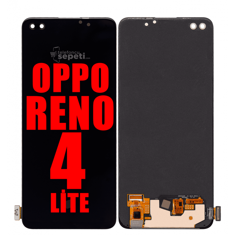 Oppo Reno 4 Lite Ekran Dokunmatik Siyah Çıtasız Oled